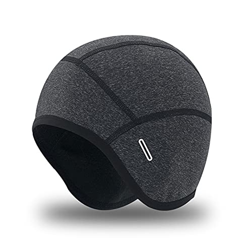 Podanic Bonnet de vélo coupe-vent - En polaire thermique - Léger - Pour homme et femme - Pour casque de ski ou d'escalade, Modèles améliorés + lunettes portables, L Cover