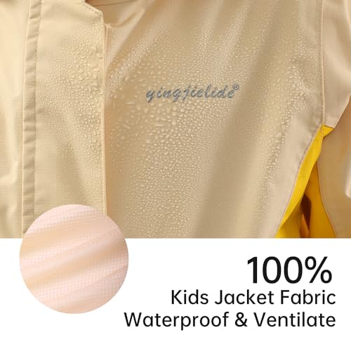 Image of Girls Boys Rain Jackets, Lightweight Waterproof Kids Rain Coats with Hood Windbreakers for Kids