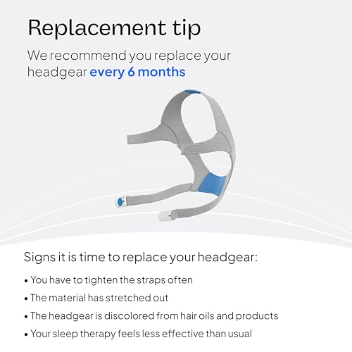 Image of ResMed AirFit /AirTouch N20 Headgear,CPAP Replacement Headgear (Frame System & Nasal Cushion Not Included), Small Blue