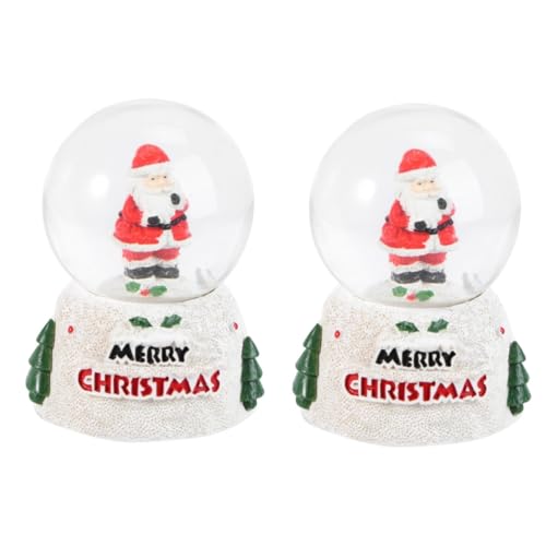 Bola de cristal de Papá Noel LIFKOME, 2 piezas navideñas luminosas para mesa