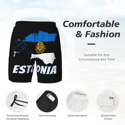 Mens Swim Trunks with Compression Liner 2 in 1 Quick Dry Bathing Suit Beach Shorts Swimwear3