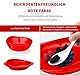 MUSLONG Teller und Schale mit Hohem Rand, BPA-frei, Saugnapf, Anti Rutsch, Esshilfe, Randerhöhung für die Pflege von Behinderten und älteren Menschen (Rot, Schale + Teller)