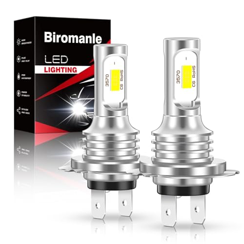 Biromanle Compatible with Ram ProMaster 1500 2500 3500 (2014-2022) H7 high beam or H7 Low Beam ; 300% Brightness 6000k white light,Interior lights Bulbs,fog lamp Bulbs(Pack of 2)