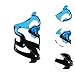 Menolana 2X Bike Water Bottle Holder for Road, Mountain Bikes Decorative Universal Bicycle Water Bottle Cage, Bike Cup Holder Rack, Black and Blue