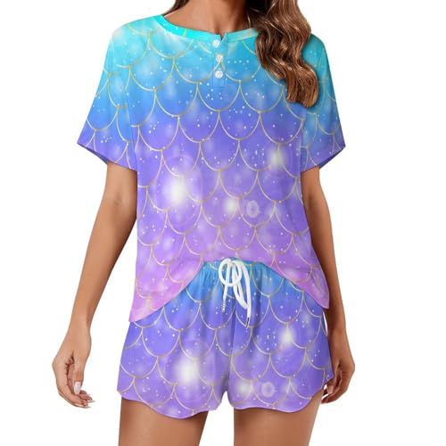 Ensemble de pyjama pour femme manches courtes idéal pour vos soirées d'été