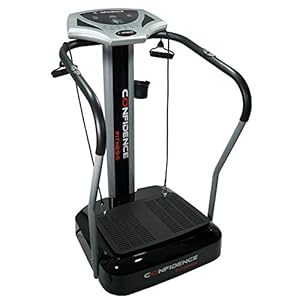 Confidence Fitness Slim Full Body Vibration Platform Fitness Machine, Black