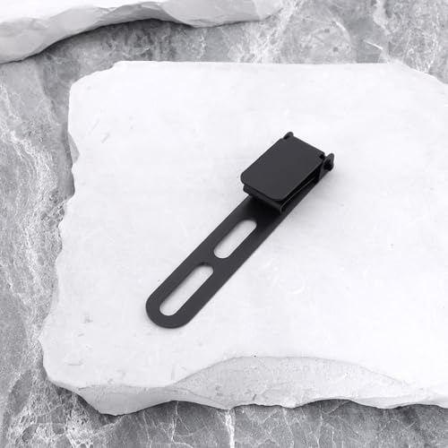 Create idea 2 Stück Festklingenclip mit Schrauben Und Unterlegscheiben Kompatibel mit Kydex Ulticlip 85x15 Mm Schwarz