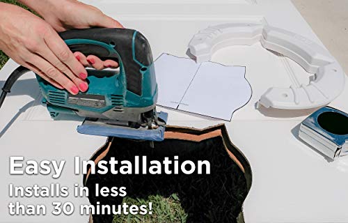 Cat Door For Interior Doors With Grooming Brush - Large Pet Cat Pass For Adult Cats Up To 20 Lbs - Easy To Install Pet Door W/ Brush Plus Detailed Instructions, Screws & Screw Caps #TOP5