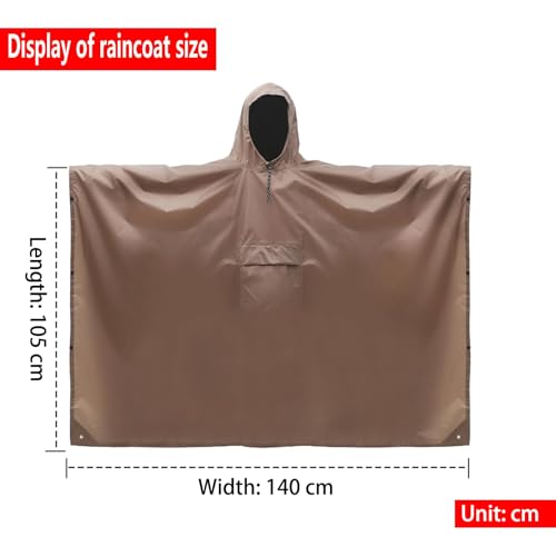 Rain poncho Adults Men Waterproof with Hood Lightweight Rain Jacket Women Rain Coats 3in1 Foldable Camping Essentials4