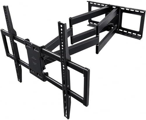 BONTEC TV Wandhalterung für 60-110 Zoll Fernseher, 1016 mm, bis zu 125 kg | Schwenkbare und neigbare Fernsehhalterung Wand mit Doppelarm für extra starke XXL-Fernseher, max. VESA 8