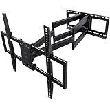 BONTEC TV Wandhalterung für 60–110 Zoll Fernseher bis 125 kg, Doppelarm mit 1016 mm Auszug, neigbar und schwenkbar, kompatible Fernsehhalterung Wand, Max VESA 800 x 600 mm, für extra Starke XXL TV