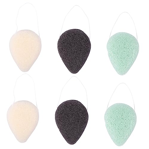 VALICLUD 6Pcs Makeup Removal Sponges Gentle Face Washing Puff for Daily Cleansing and Exfoliation Safe Material Random Colors for Unclogging Pores and Removing Blemishes Random Color