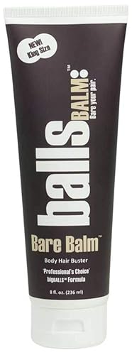 BallsBALM Bare Balm - Crema de depilación corporal y de piel sensible de 8 fl oz