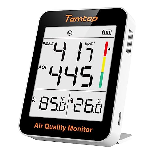 Temtop S1-UP Luftqualitätsmessgerät PM2.5, AQI, Temperatur Und...