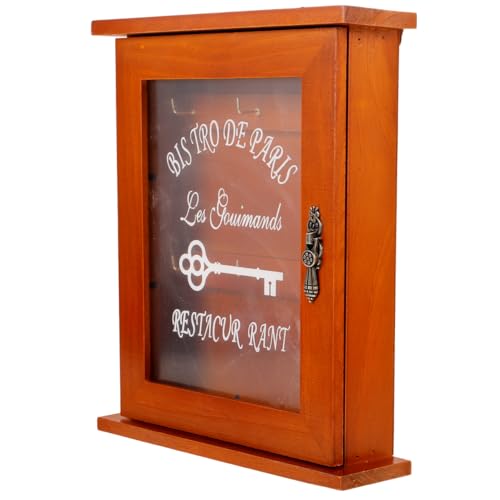 Ciieeo Armario para Llaves De Madera Retro Montado En La Pared Organizador De Llaves Artesanal con Acabado Rústico Ideal para Entrada Y Salón