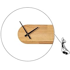 Clockswise 20 " Industrial Style Modern LED Wall Clock Wood and Metal Design Round Black Frame Clockswise 20 " Industrial Style Modern LED Wall Clock Wood and Metal Design Round Black Frame item