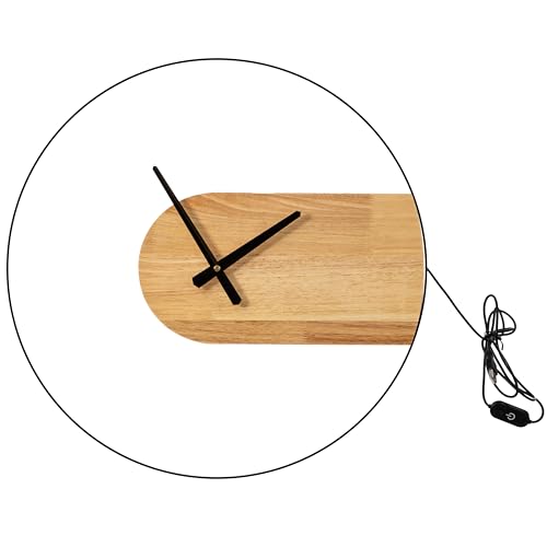 Clockswise 20 Industrial Style Modern LED Wall Clock Wood and Metal Design Round Black Frame Minimalist Contemporary Home Decor Perfect Accent for Office Studio Gym Living Room and Creative Spaces