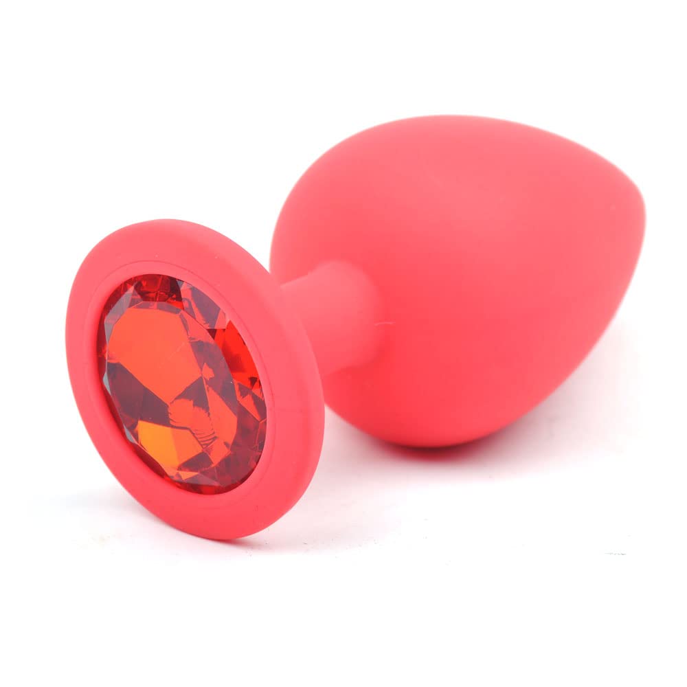 BeHorny Butt Plug, Silicone with A Diamante Stone, Large Size