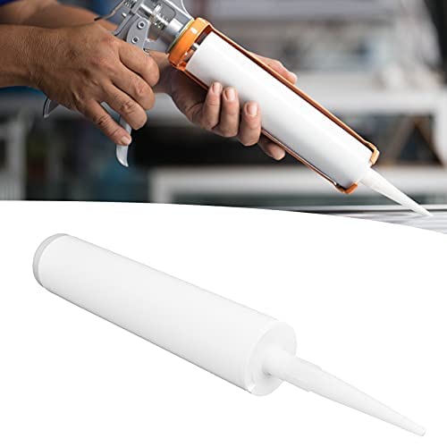 LANTRO JS Empty Plastic White Caulk Tubes, Refillable Sealant Caulking