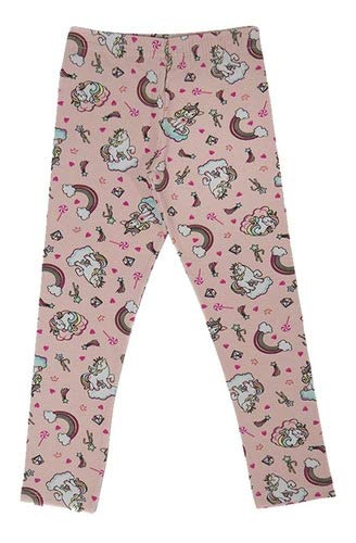 Calça Legging Infantil Menina Cotton Estampado Kit 10 Peças Desenho do tecido:Estampado/Sortido;Tama
