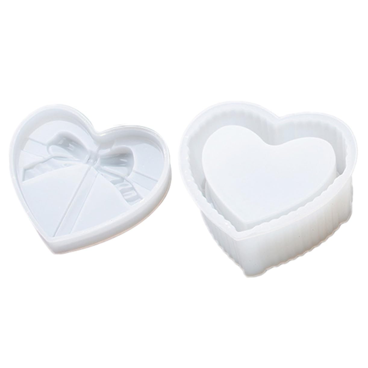 Gadpiparty 3 Set Stampo Silicone Forma Cuore per Epossidica per Creazioni Diy e Decorazioni Facile Riutilizzabile Materiale Silicone con Superficie Liscia