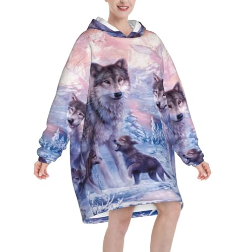 Couverture à capuche loup idée cadeau idéal pour frissonner de confort