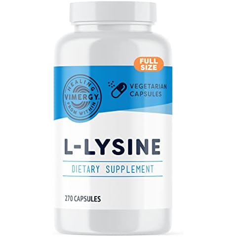 Vimergy L-Lysine – Promotes Healthy Skin, Hair, Nails & Joints* – Supports Healthy Metabolism* – Vegan, Non-GMO & Gluten-Free – 270 Capsules Cover
