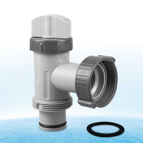 Sougrifow Plunger Valve Compatible with Intex Pool Parts, On/Off Plunger Valve Replacement Accessories for Above Ground Pool Filter Pump (1 Pack)