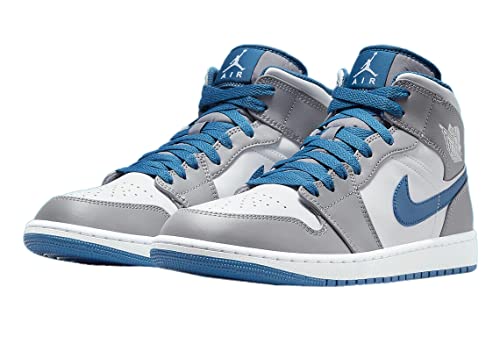 Nike Air Jordan 1 Mid - Cement Grey / White / True Blue3
