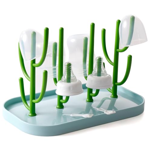 Image of XYW Baby Bottle Drying Rack, Bottle Dryer Rack Holder, Space Saving Standing Drying Rack for Baby Bottles, Pump Part Cleaning, Countertop Drying Rack Baby Accessory