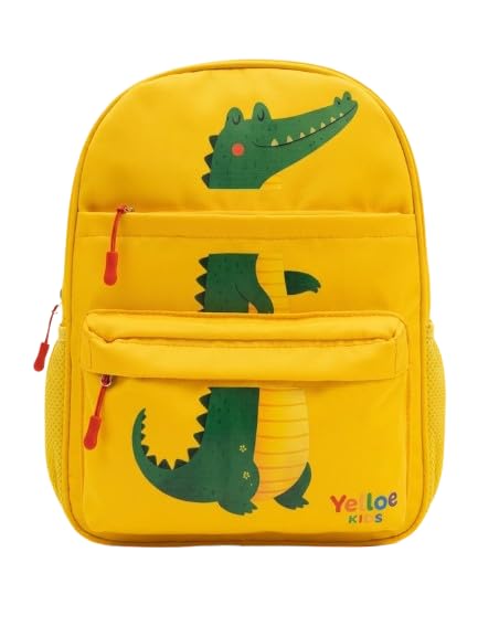yelloe Yellow Kid's Crocodile Print Backpack-picture-55