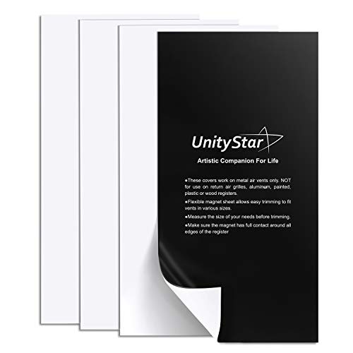 UnityStar 4-Pack Vent Magnet Covers, 15.5 x 8 inches Double Thick Magnetic Vent
