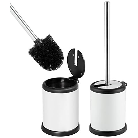 Aero White Bathroom Toilet Brush Holder Cover