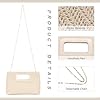 LHHMZ Damen Stroh Clutch Handtasche, Raffia Abendtasche, Sommer Strand Reisetaschen mit Kette #3