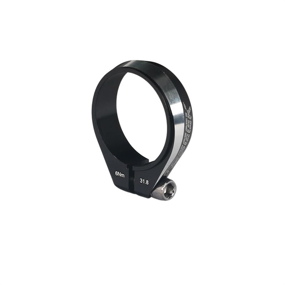 Xgsuzne Black-31.8 Cycling Seat Clamps Bike Seat Post Clamp 31.8 34.9Mm Mountain Aluminum Alloy Ultralight Mountain Bicycle Seatpost Clamps Cycling Parts Seat Post Clamp(Black-31.8)