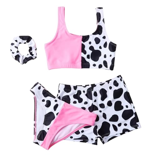 Maillot de bain deux pièces pour fille avec shorty et chapeau de soleil