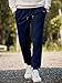 JMIERR Men's Athletic Joggers with Zip Pockets Tapered Fit for Early Fall Fashion Gym Running Workout Track Sweatpants, S, Navy Blue