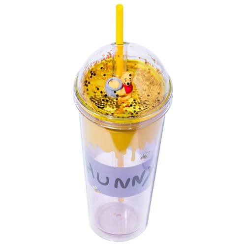 Image of Silver Buffalo Disney Winnie the Pooh inchHunny inch Travel Tumbler with Dome Top Lid, 24 Ounces