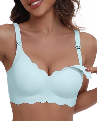 Image of As Fairy Nursing Bras for Breastfeeding Wireless Seamless Maternity Bra Ultra Comfort Pregnancy Sleep Bralette for Women