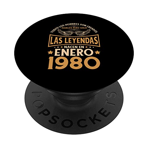 Cumpleaños Hombre Regalos Las Leyendas Enero 1980 PopSockets PopGrip Intercambiable