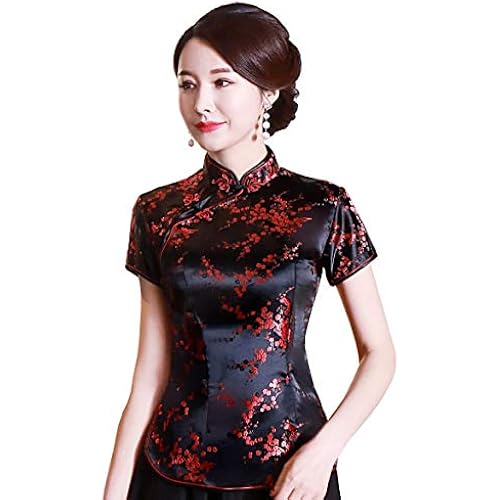 Shanghai Story Chinese Cheongsam Shirt Short Sleeve China Blouse for Women