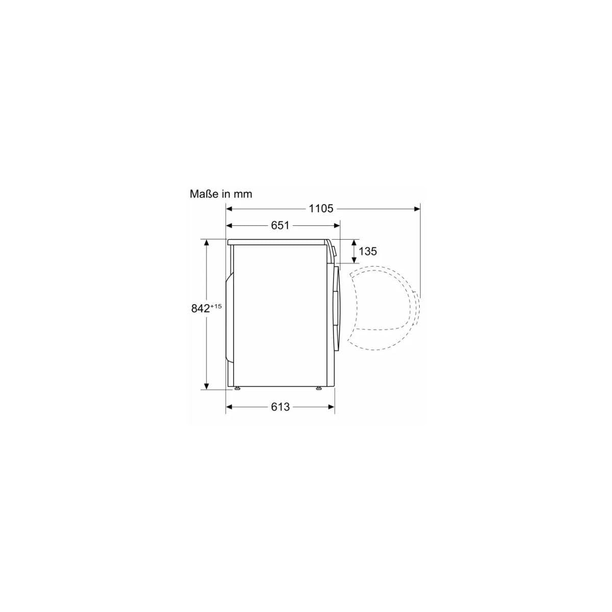 BOSCH WQB235B40 Série 8 Sèche-linge à pompe à chaleur avec capacité de 8 kg, AutoDry, SmartDry, Home Connect, design anti-vibration, système de séchage sensible, blanc, 60 cm