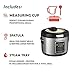 Gourmia GRC970 11-in-1 Digital 20-Cup Rice Cooker - Clear Glass Lid For Easy Viewing - Steam Tray - Delay Timer - Touch Controls - Stainless Steel Exterior - Recipe Book Included