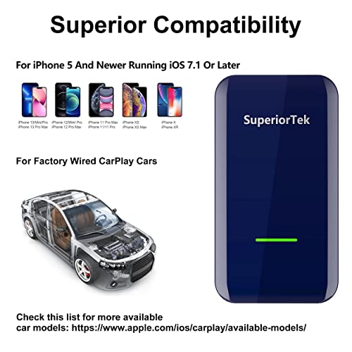 5.0 Wireless Carplay Adapter For All Factory Wired Carplay Cars Wireless Carplay Dongle Convert Wired To Wireless Carplay Top1.2 #TOP3