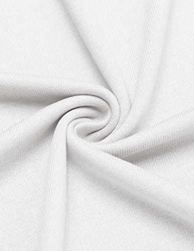 COOFANDY Camiseta de Cuello Alto para Hombre - Manga Corta de Punto, Ajustada, Top Básico Interior