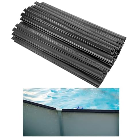 Nucucina 80 PCS Coping Strips for Overlap Above Ground Pool Liners - Pool Coping Strips Replacement - Pool Liner Clips for 33ft Round Pool Cover
