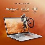 ASUS VivoBook 14 (2021), 14" (35.56 cm) FHD, Intel Core i3-1115G4 11th Gen, Thin and Light Laptop (8GB/1TB HDD + 256GB SSD/Windows 11/Office 2021/Integrated Graphics/Silver/1.6 Kg), X415EA-EK372WS