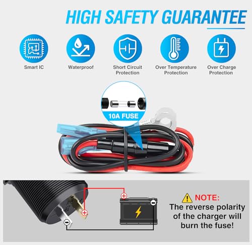 Image of Nilight 2 Pack PD Type C and QC 3.0 USB Fast Outlet Panel with LED