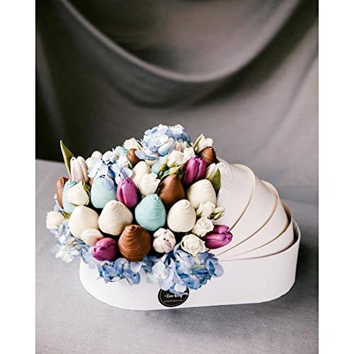 UNIKPACKAGING Premium Quality European Style Gender Reveal Gift Basket, Its a Boy/Girl Floral Box for Luxury Style Flower Arrangements (White) - Image 6