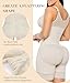 YIANNA Fajas Colombianas Moldeadoras Postpartum Shapewear Tummy Control for Women Full Body Shaper Butt Lifter Compression Garment with Zipper Crotch, YA7283-Beige-M